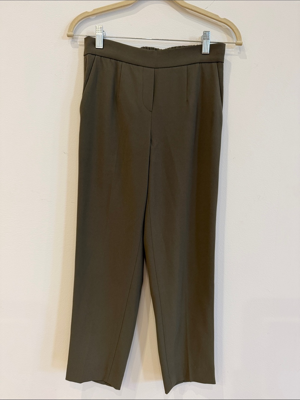 Aritzia Babaton Olive Straight-Leg Dress Pants